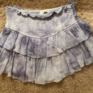 blue ruffle tie dye skirt!